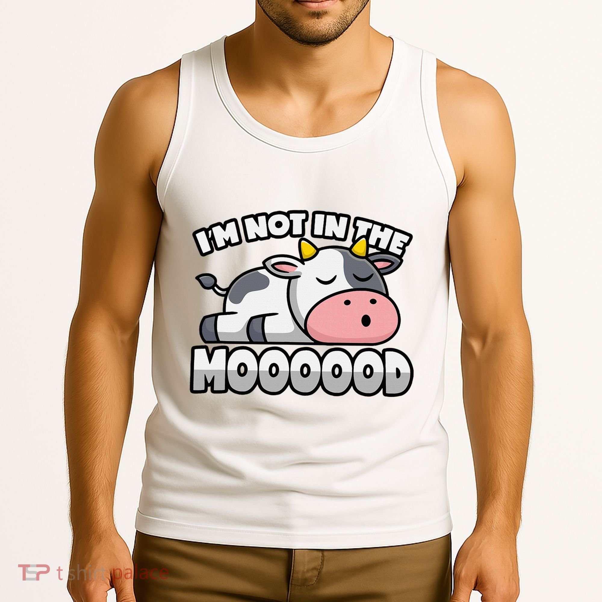 Cow Pun Not In The Mood Calf & Cattle Tank Top