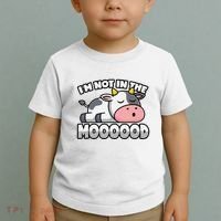 Cow Pun Not In The Mood Calf & Cattle Toddler T-Shirt thumb 2
