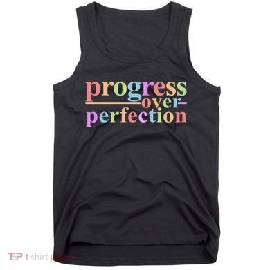 Colorful Progress Over Perfection Tank Top