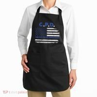 Chicago Police Officer American Flag Thin Blue Line Apron thumb 2