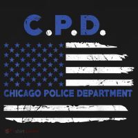 Chicago Police Officer American Flag Thin Blue Line Women's Tank Top thumb 5