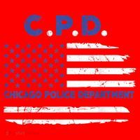 Chicago Police Officer American Flag Thin Blue Line Santa Hat thumb 1