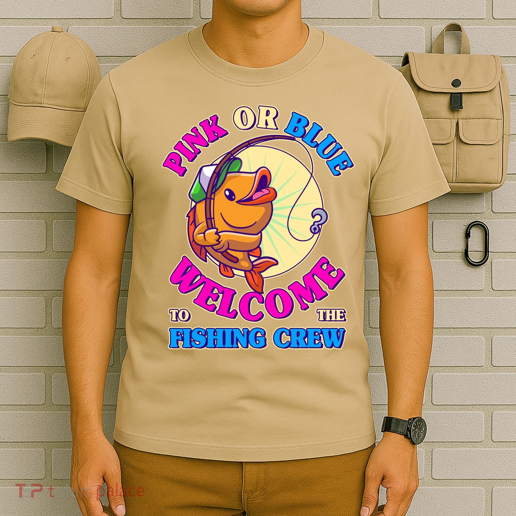 Cute Pink Or Blue Welcome To The Fishing Crew New Baby T-Shirt