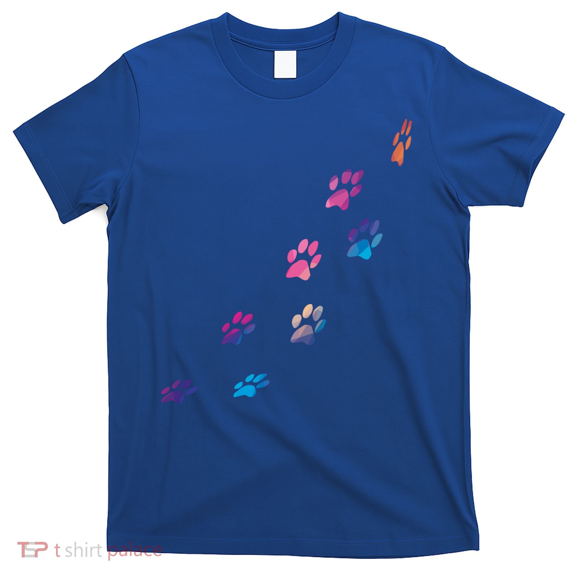 Colorful Paws Of Dog Or Cat For Animal Lovers Cute Gift T-Shirt