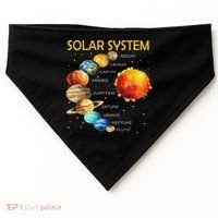 Cute Planets Of The Solar System  USA-Made Doggie Bandana thumb 0