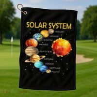 Cute Planets Of The Solar System  Golf Towel thumb 1