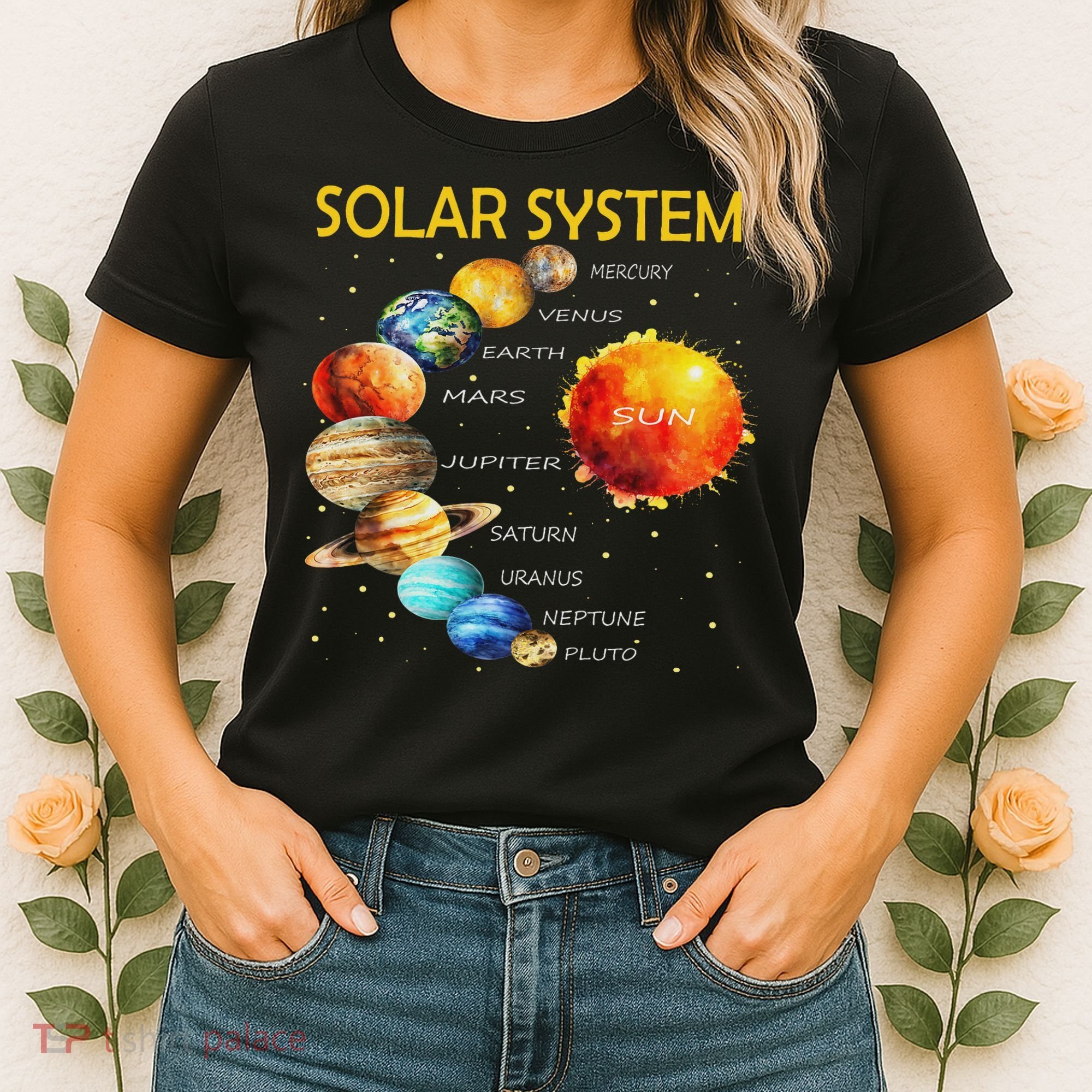 Cute Planets Of The Solar System  Women's T-Shirt