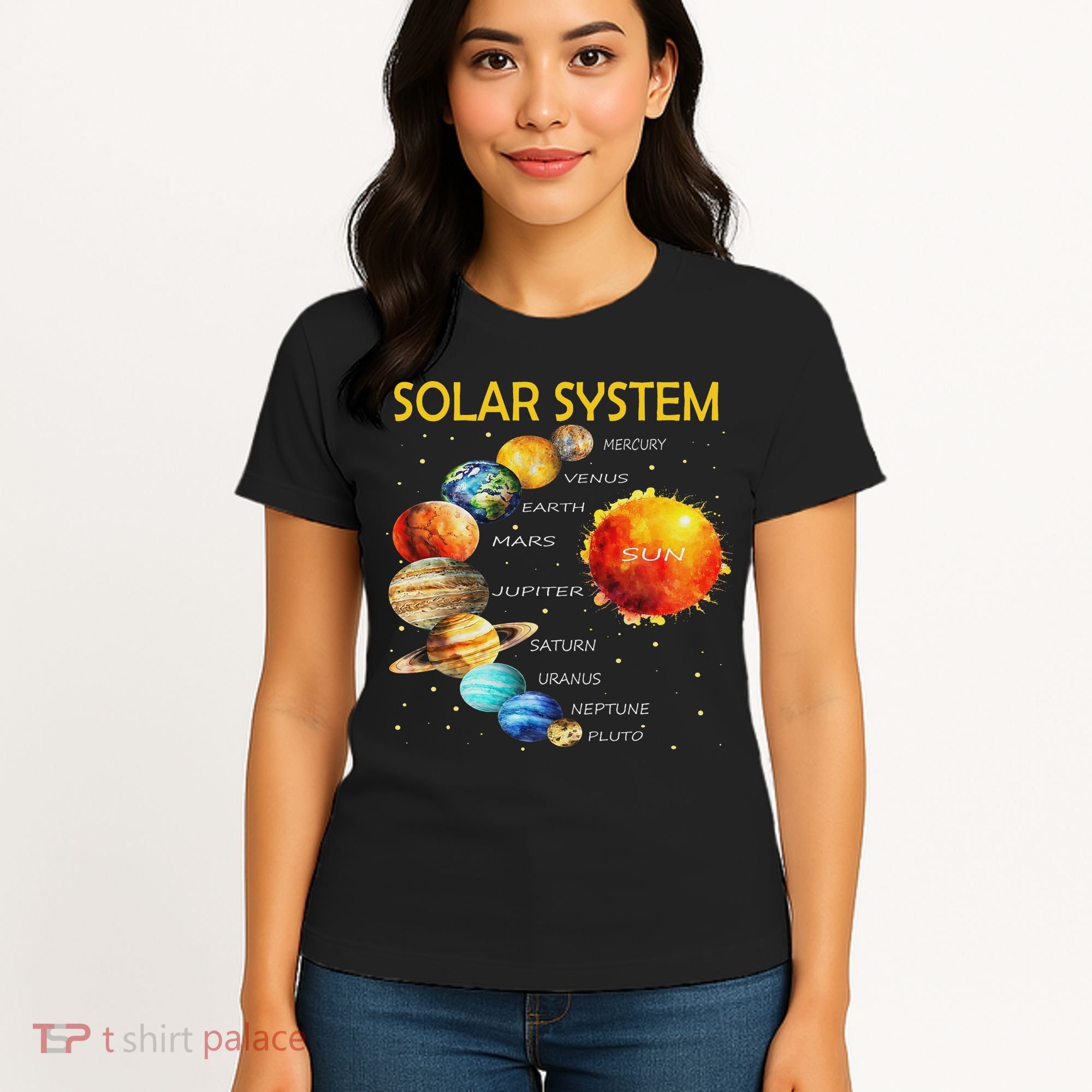 Cute Planets Of The Solar System  Women's T-Shirt