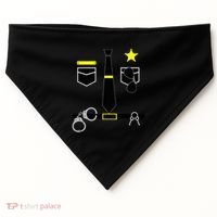 Cool Police Officer Costume Cop Policeman USA-Made Doggie Bandana thumb 0