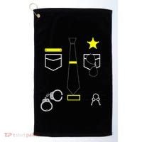 Cool Police Officer Costume Cop Policeman Golf Towel thumb 0