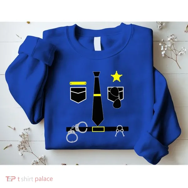 Cool Police Officer Costume Cop Policeman Sweatshirt