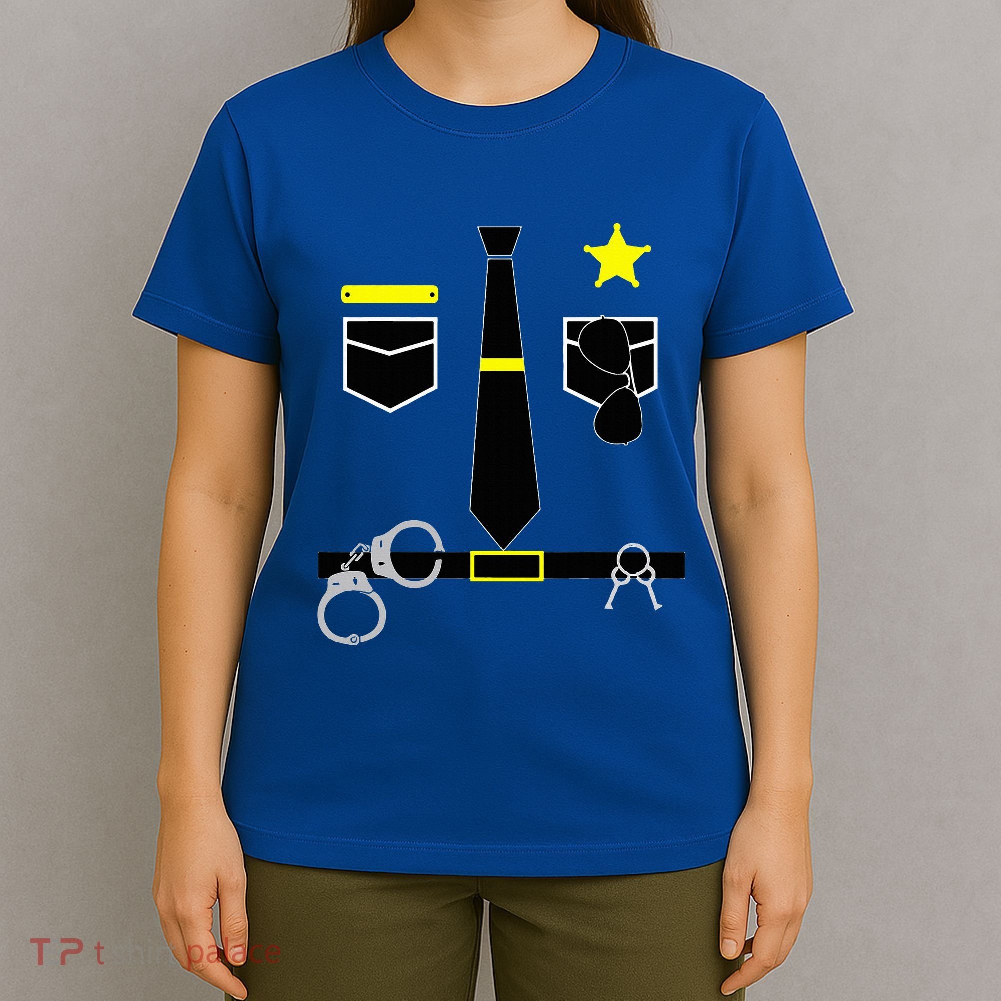 Cool Police Officer Costume Cop Policeman T-Shirt