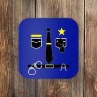 Cool Police Officer Costume Cop Policeman Coaster thumb 0