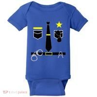 Cool Police Officer Costume Cop Policeman Baby Bodysuit thumb 0