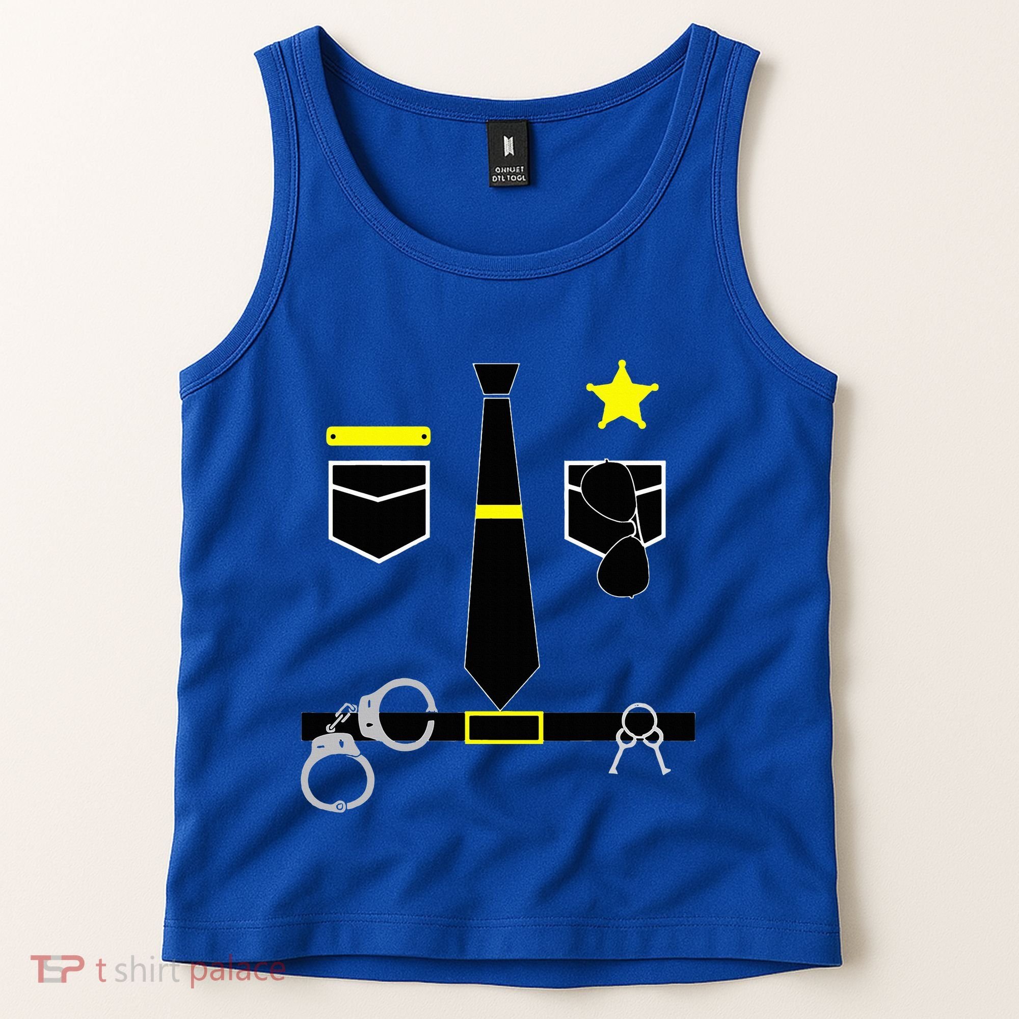 Cool Police Officer Costume Cop Policeman Tank Top