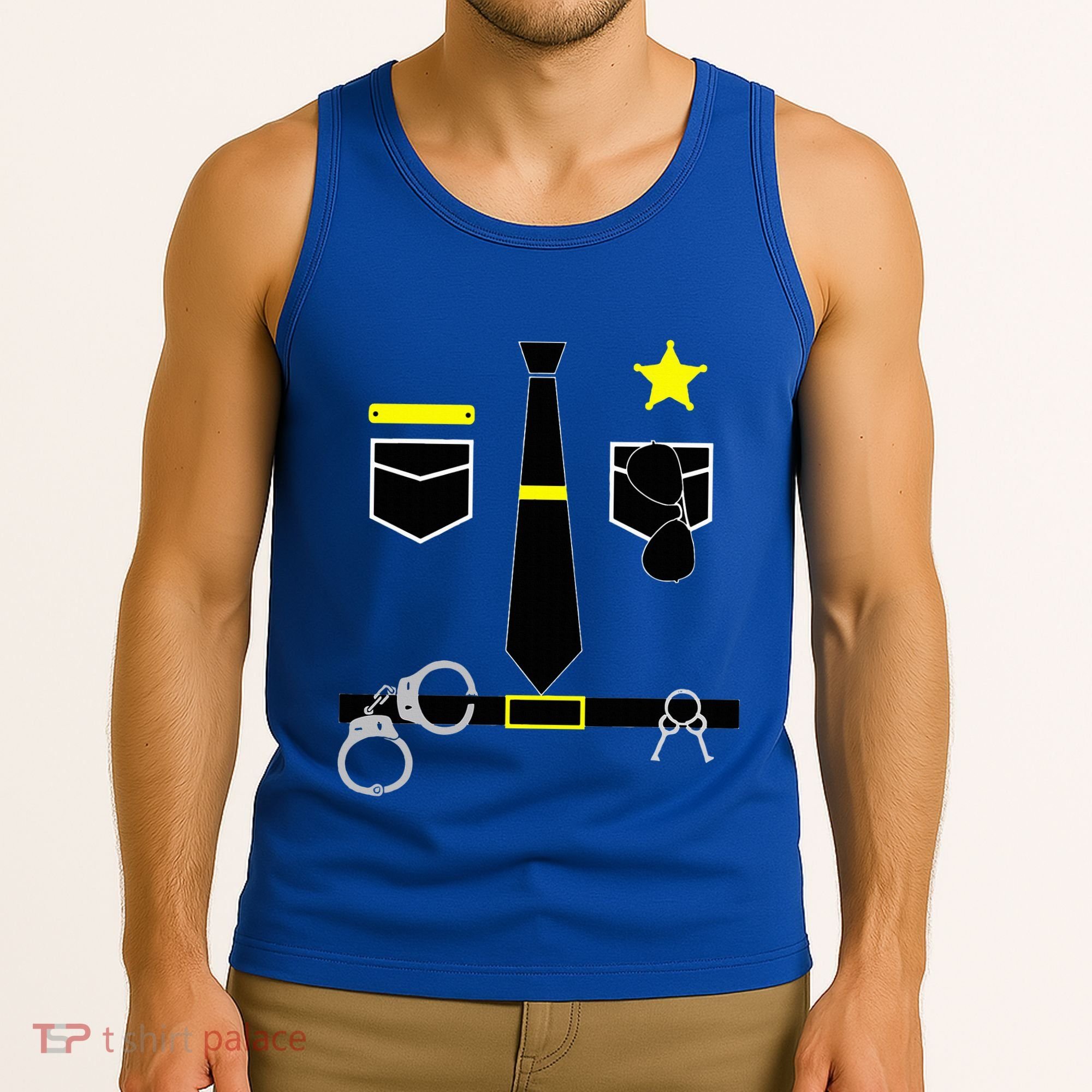 Cool Police Officer Costume Cop Policeman Tank Top