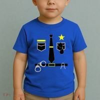 Cool Police Officer Costume Cop Policeman Toddler T-Shirt thumb 2