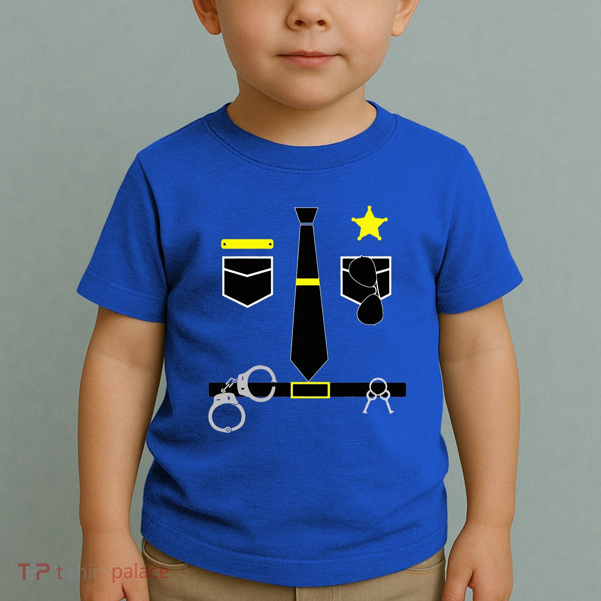 Cool Police Officer Costume Cop Policeman Toddler T-Shirt