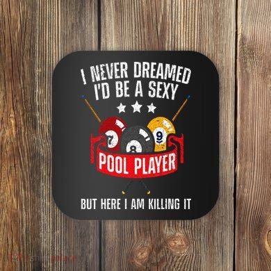 Cool Pool Player Design For  Pool Billiards Player Coaster