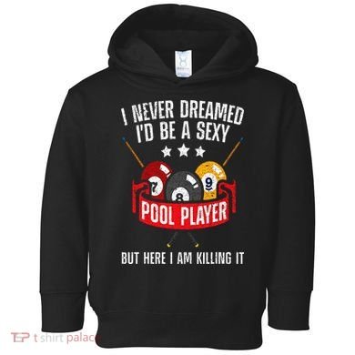Cool Pool Player Design For  Pool Billiards Player Toddler Hoodie