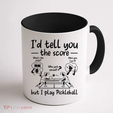 Confused Pickleball Player Funny Pickleball Coffee Mug back