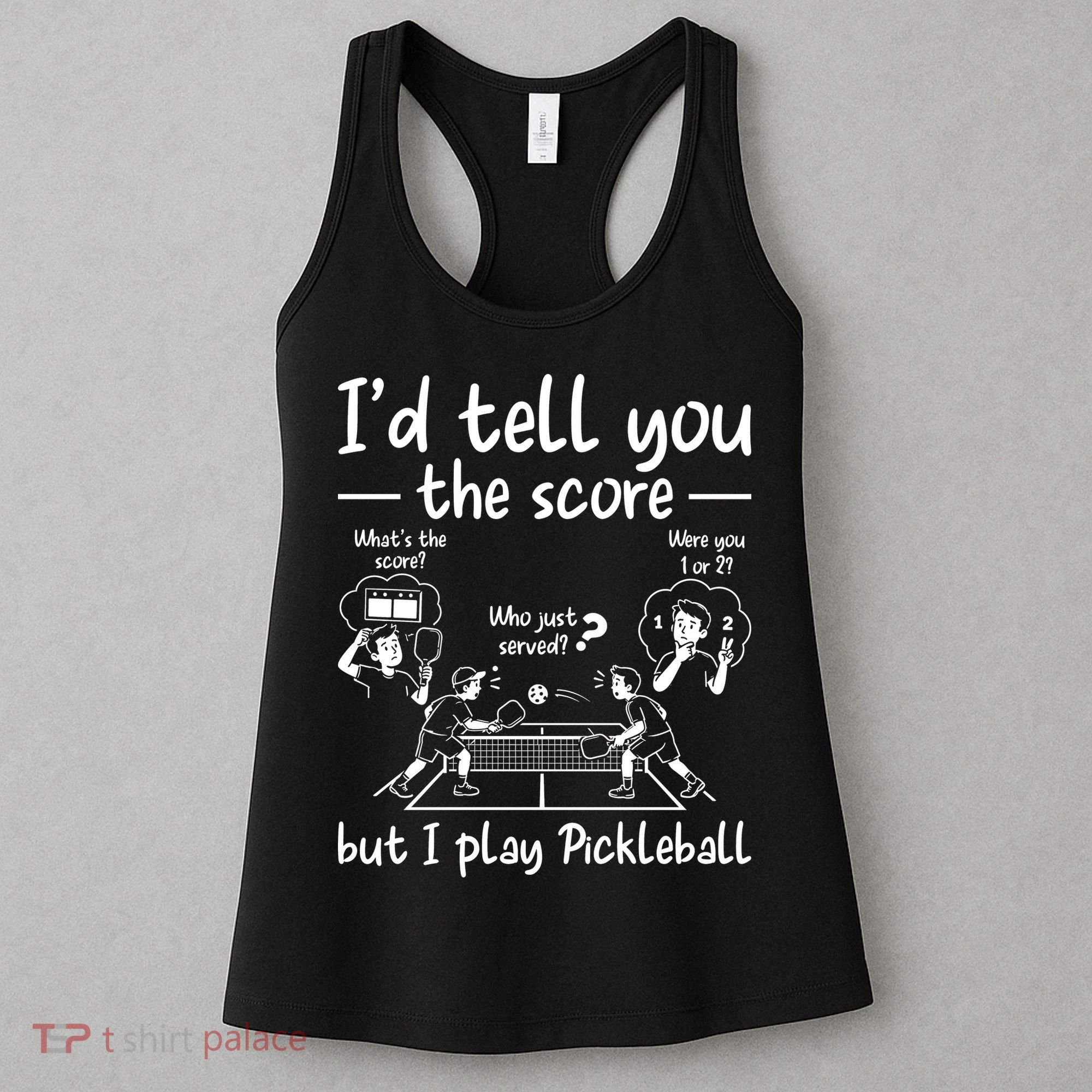 Confused Pickleball Player Funny Pickleball Women's Tank Top