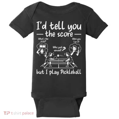 Confused Pickleball Player Funny Pickleball Baby Bodysuit