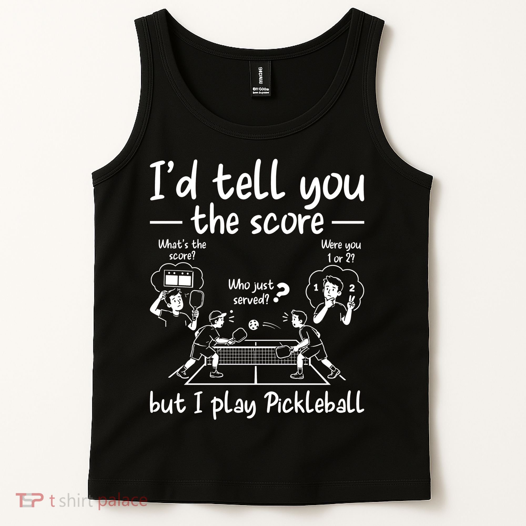 Confused Pickleball Player Funny Pickleball Tank Top
