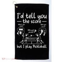 Confused Pickleball Player Funny Pickleball Golf Towel thumb 0
