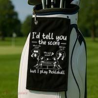 Confused Pickleball Player Funny Pickleball Golf Towel thumb 2