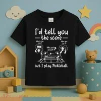 Confused Pickleball Player Funny Pickleball Toddler T-Shirt thumb 3