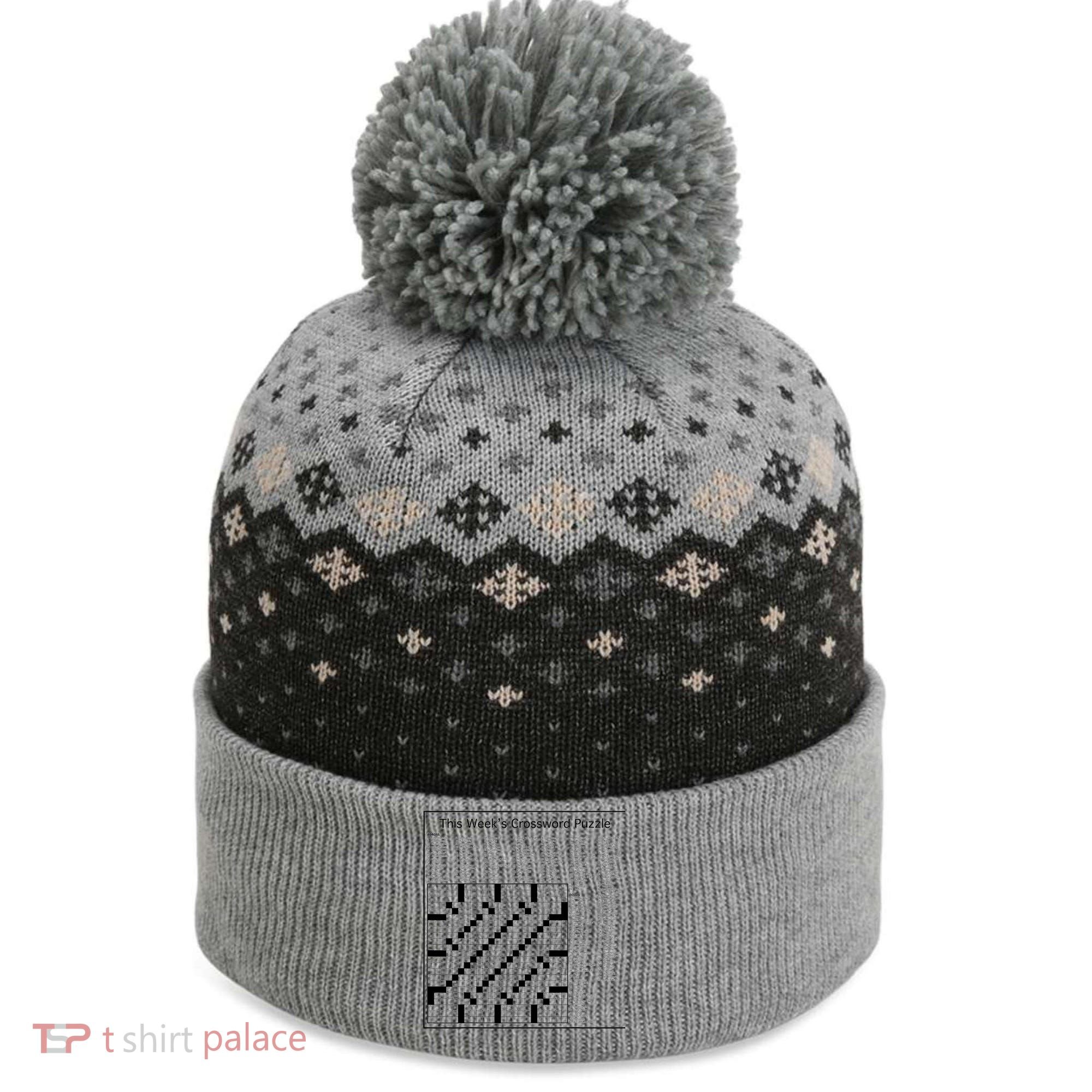 Crossword Puzzle Picture The Baniff Cuffed Pom Beanie