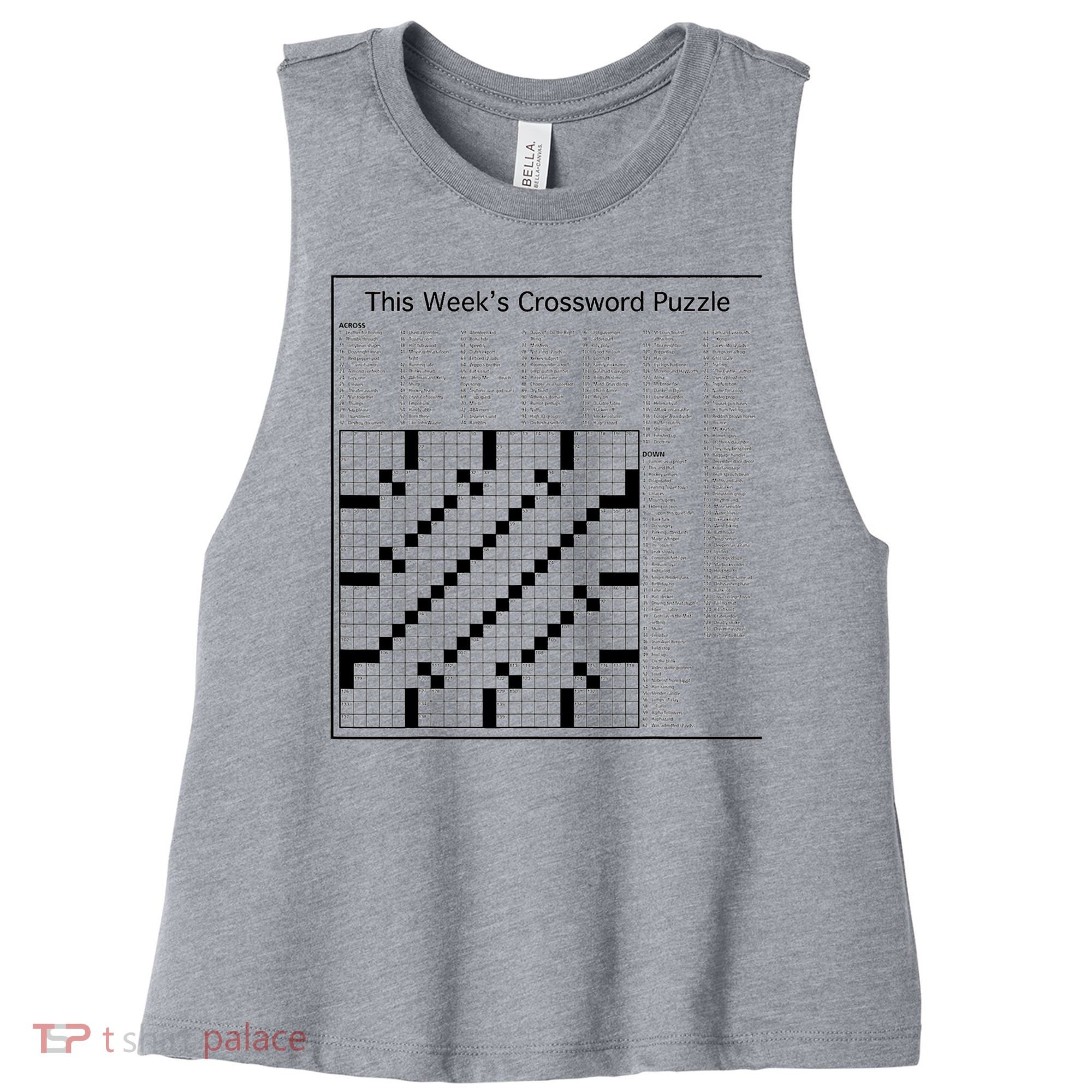 Crossword Puzzle Picture Women's Racerback Cropped Tank