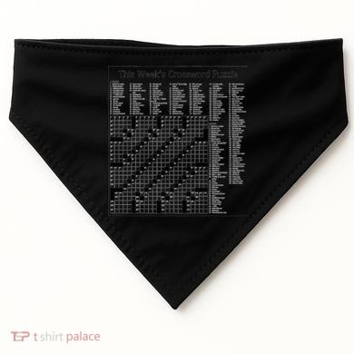 Crossword Puzzle Picture USA-Made Doggie Bandana