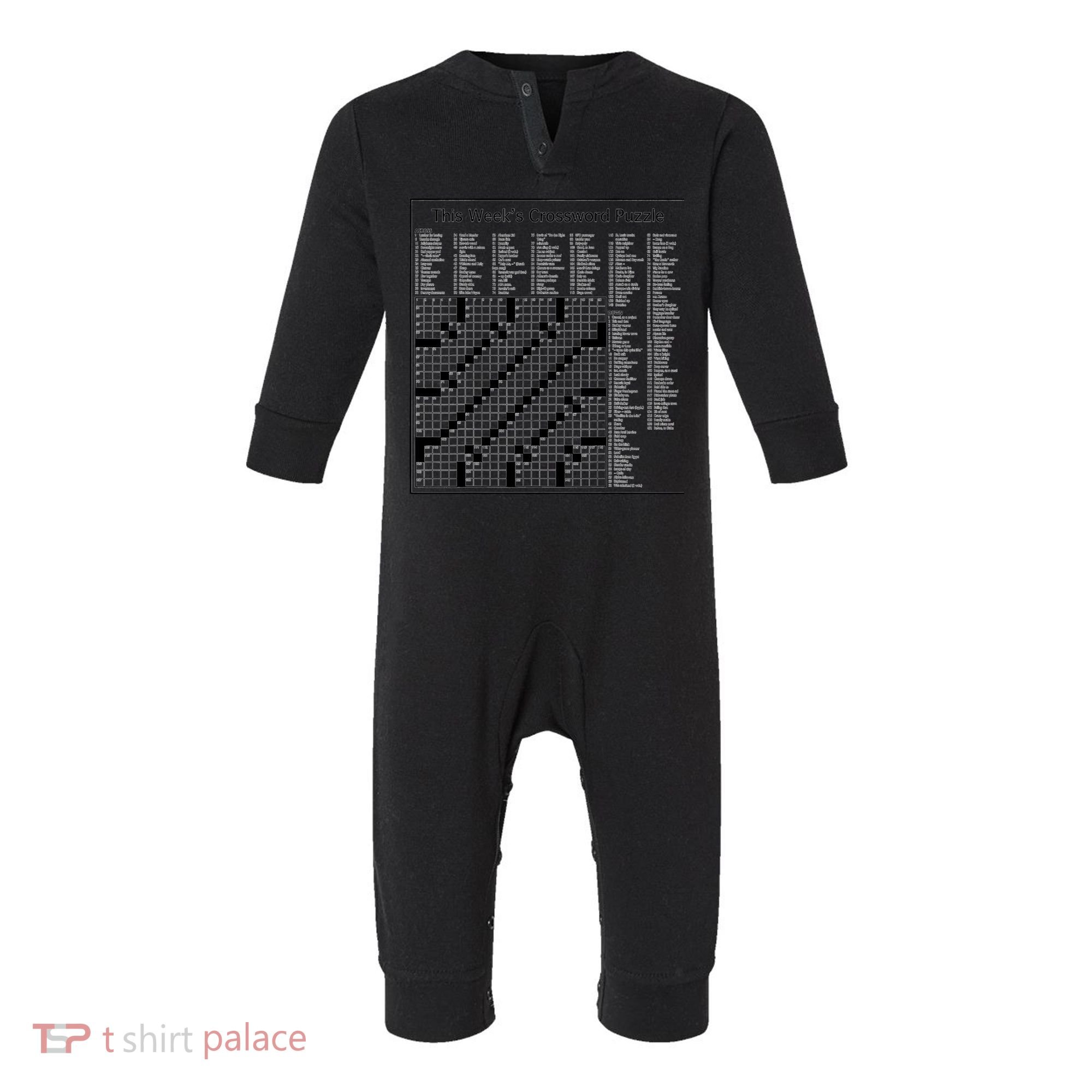 Crossword Puzzle Picture Infant Fleece One Piece