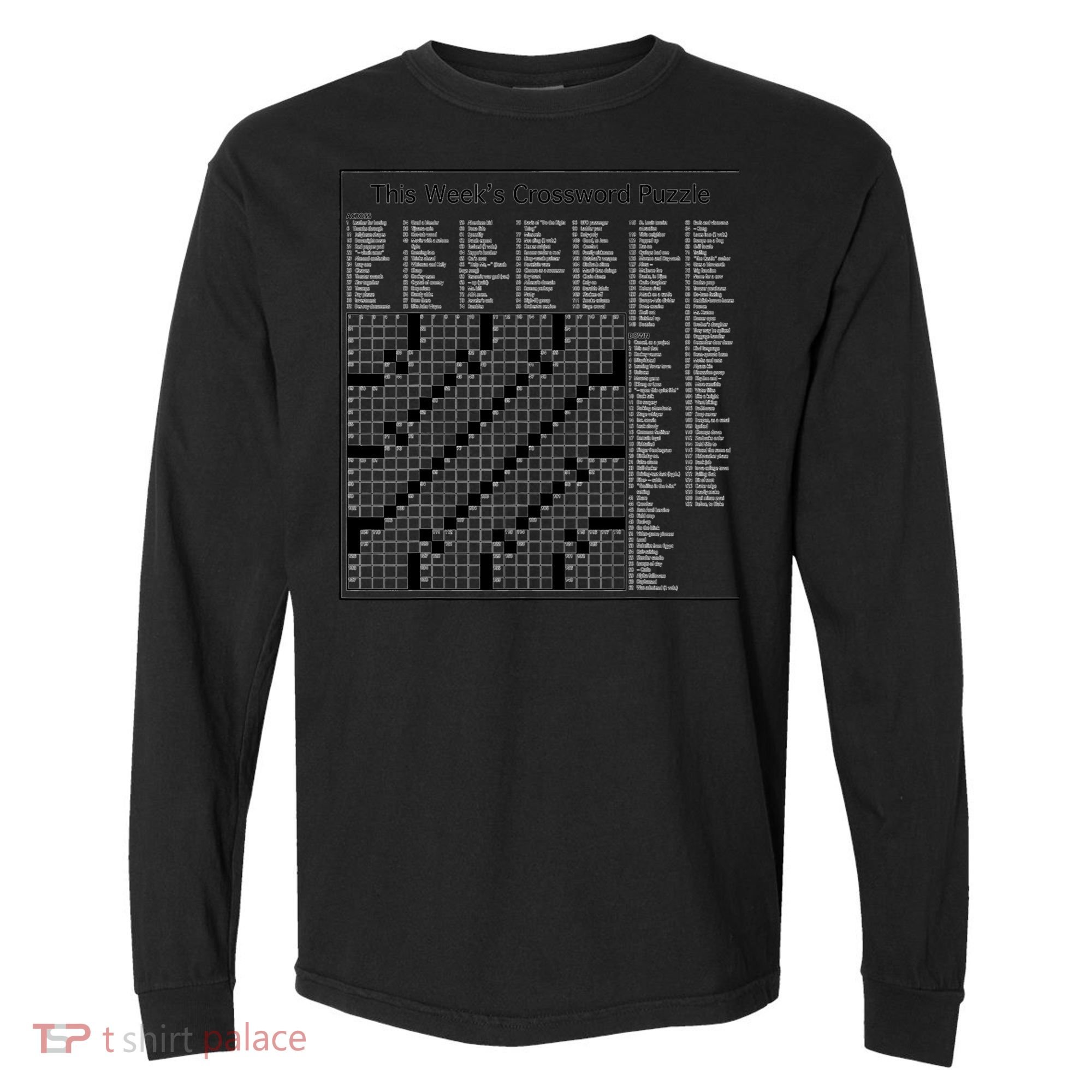 Crossword Puzzle Picture Comfort Colors Heavyweight Long Sleeve T-Shirt