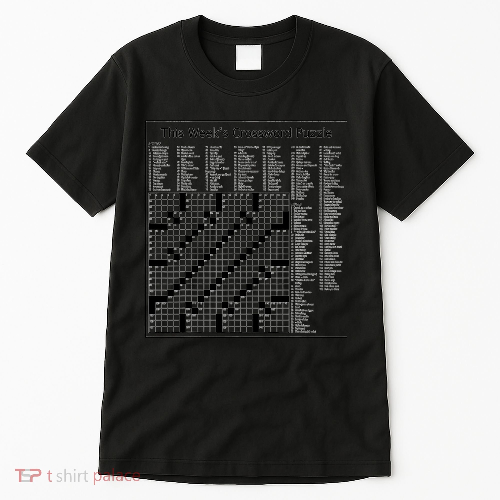Crossword Puzzle Picture Tall T-Shirt