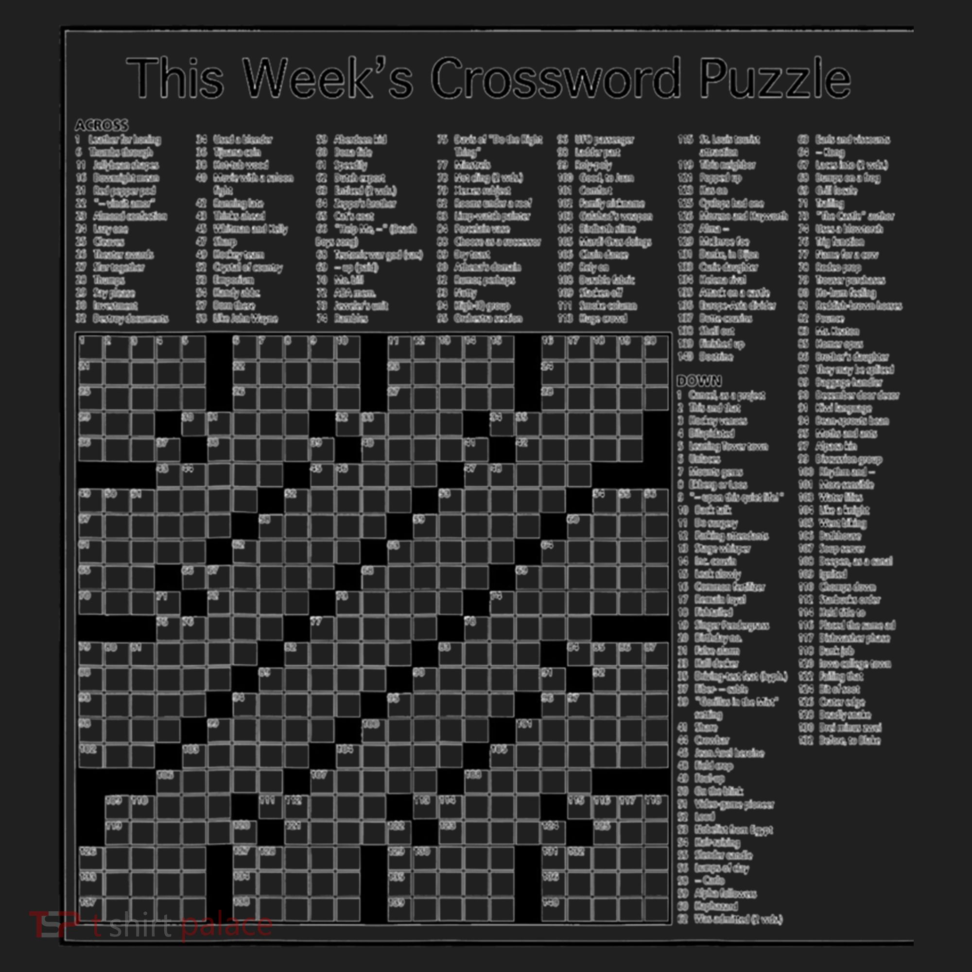 Crossword Puzzle Picture Urban Oversized Heavyweight T-Shirt