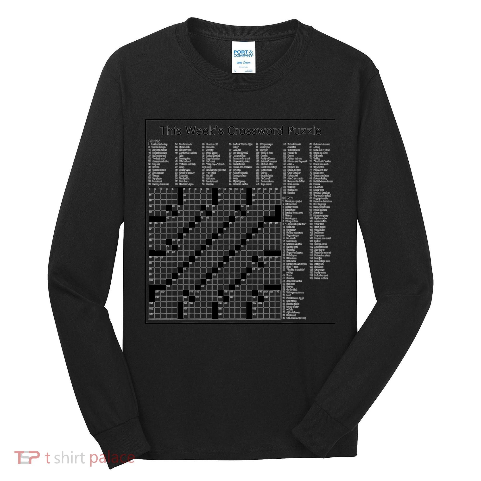 Crossword Puzzle Picture Tall Long Sleeve Shirt