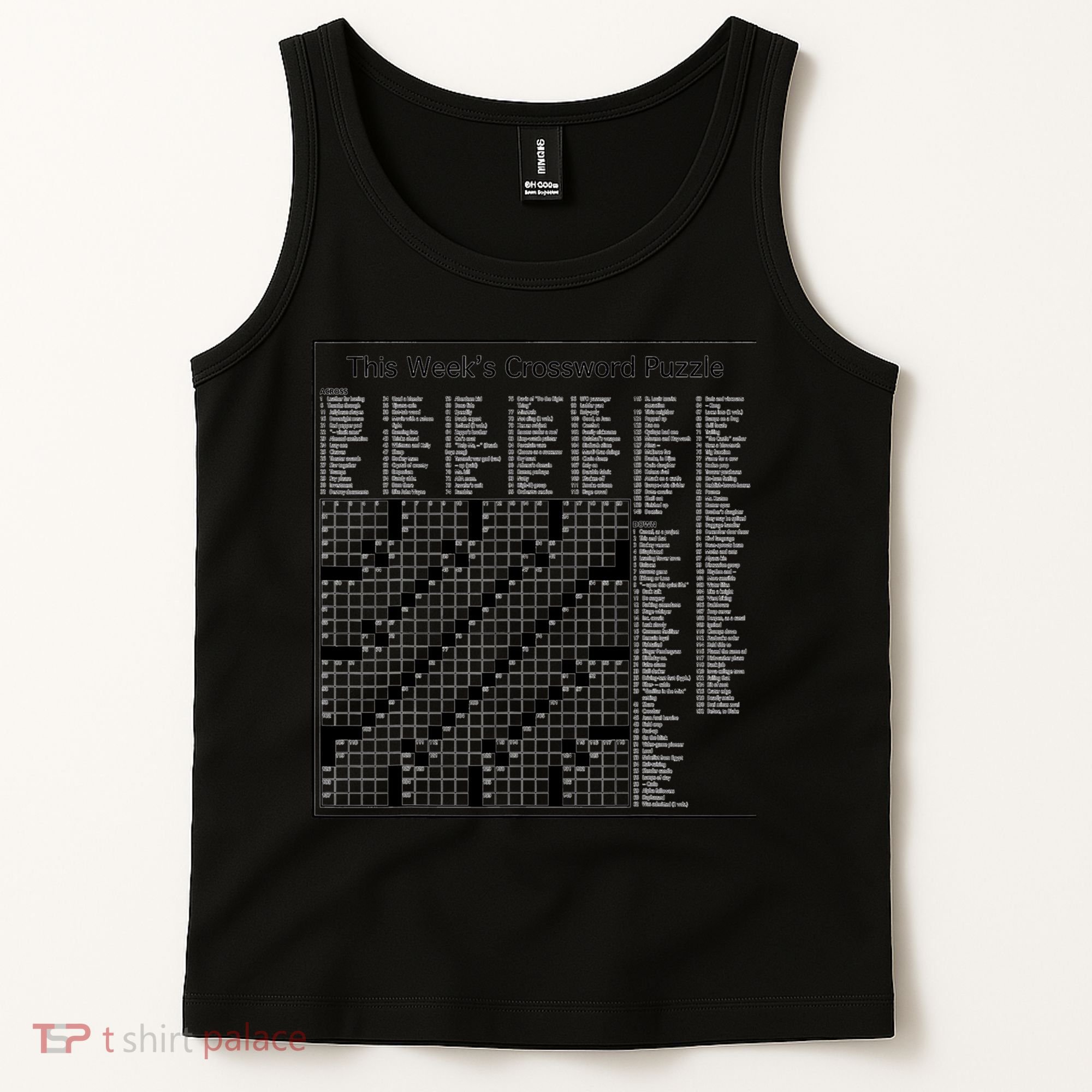 Crossword Puzzle Picture Tank Top