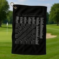Crossword Puzzle Picture Golf Towel thumb 1