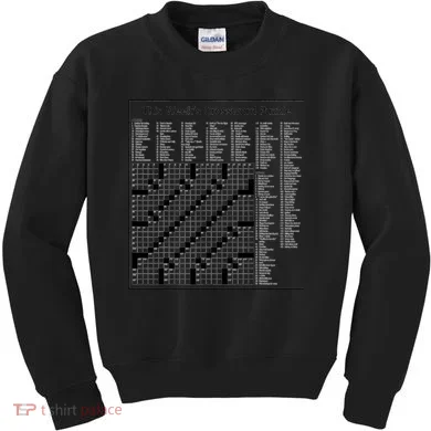 Crossword Puzzle Picture Kids Sweatshirt