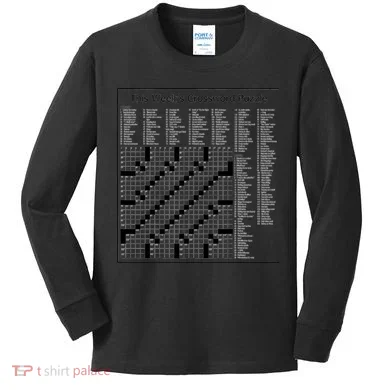 Crossword Puzzle Picture Kids Long Sleeve Shirt