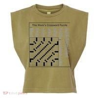 Crossword Puzzle Picture Garment-Dyed Women's Muscle Tee thumb 0
