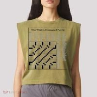 Crossword Puzzle Picture Garment-Dyed Women's Muscle Tee thumb 2