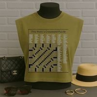 Crossword Puzzle Picture Garment-Dyed Women's Muscle Tee thumb 3