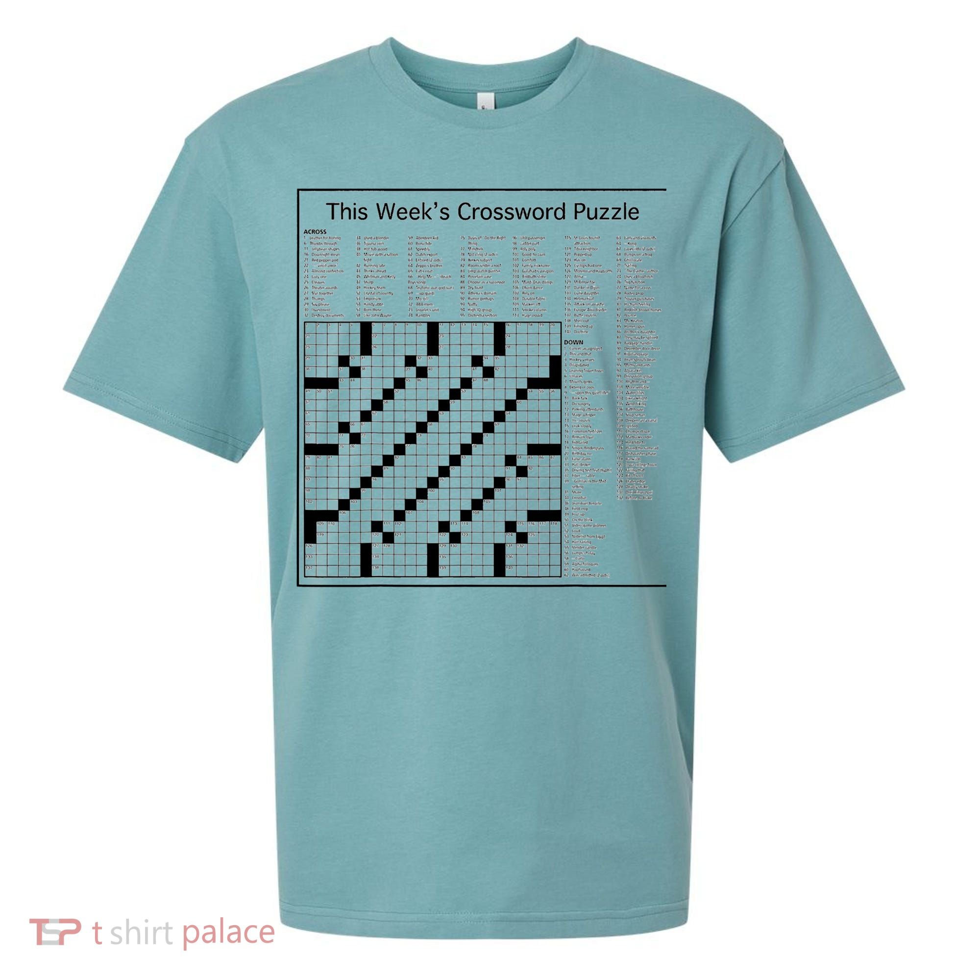 Crossword Puzzle Picture Sueded Cloud Jersey T-Shirt