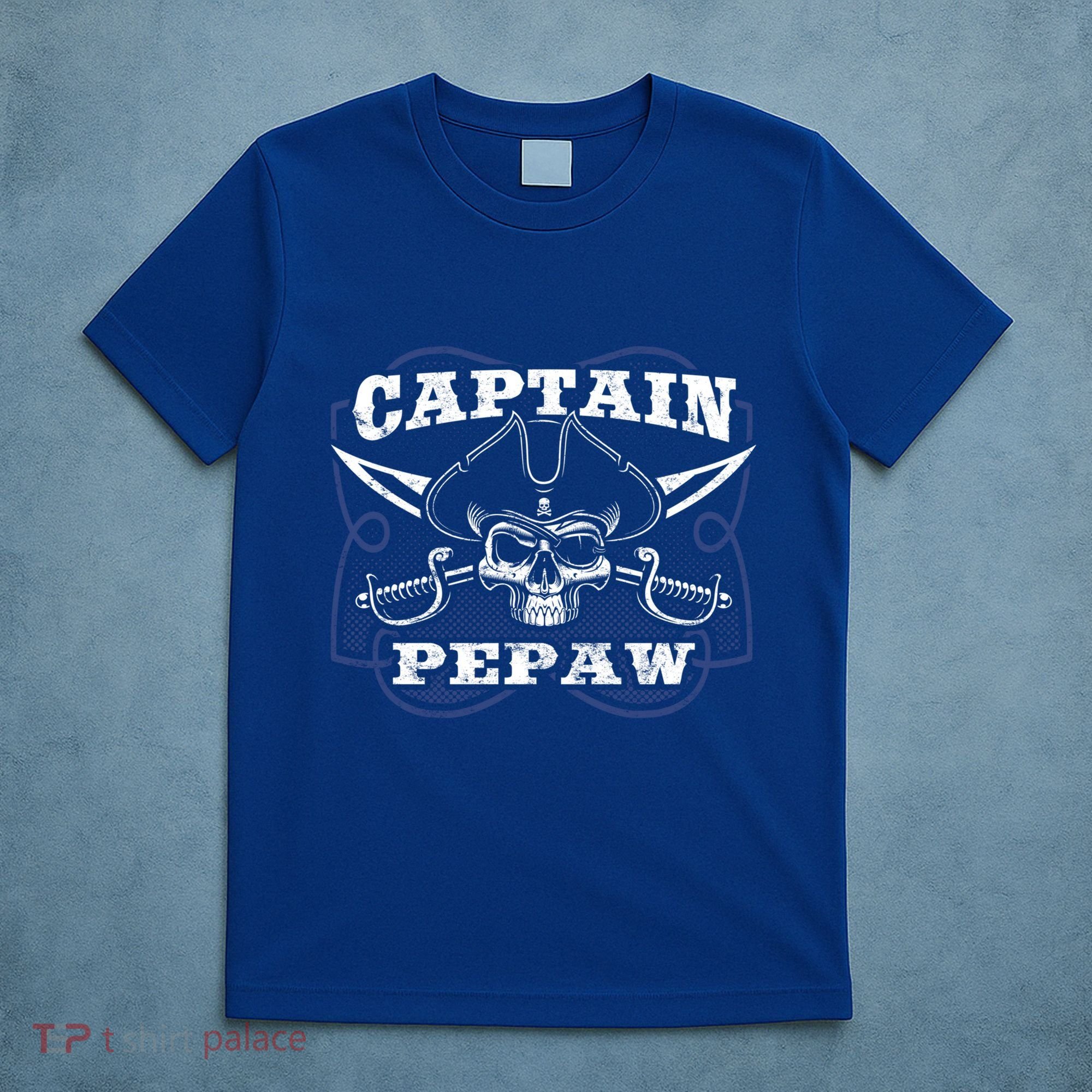 Captain Pepaw Pirate Skull Funny Grandpa Grandparents Day Cool Gift T-Shirt