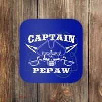 Captain Pepaw Pirate Skull Funny Grandpa Grandparents Day Cool Gift Coaster thumb 0