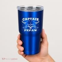 Captain Pepaw Pirate Skull Funny Grandpa Grandparents Day Cool Gift Tumbler thumb 2